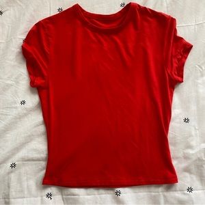 short sleeve basic crop top